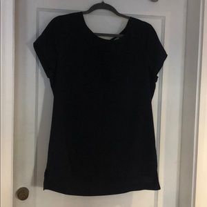 Navy shortsleeved blouse